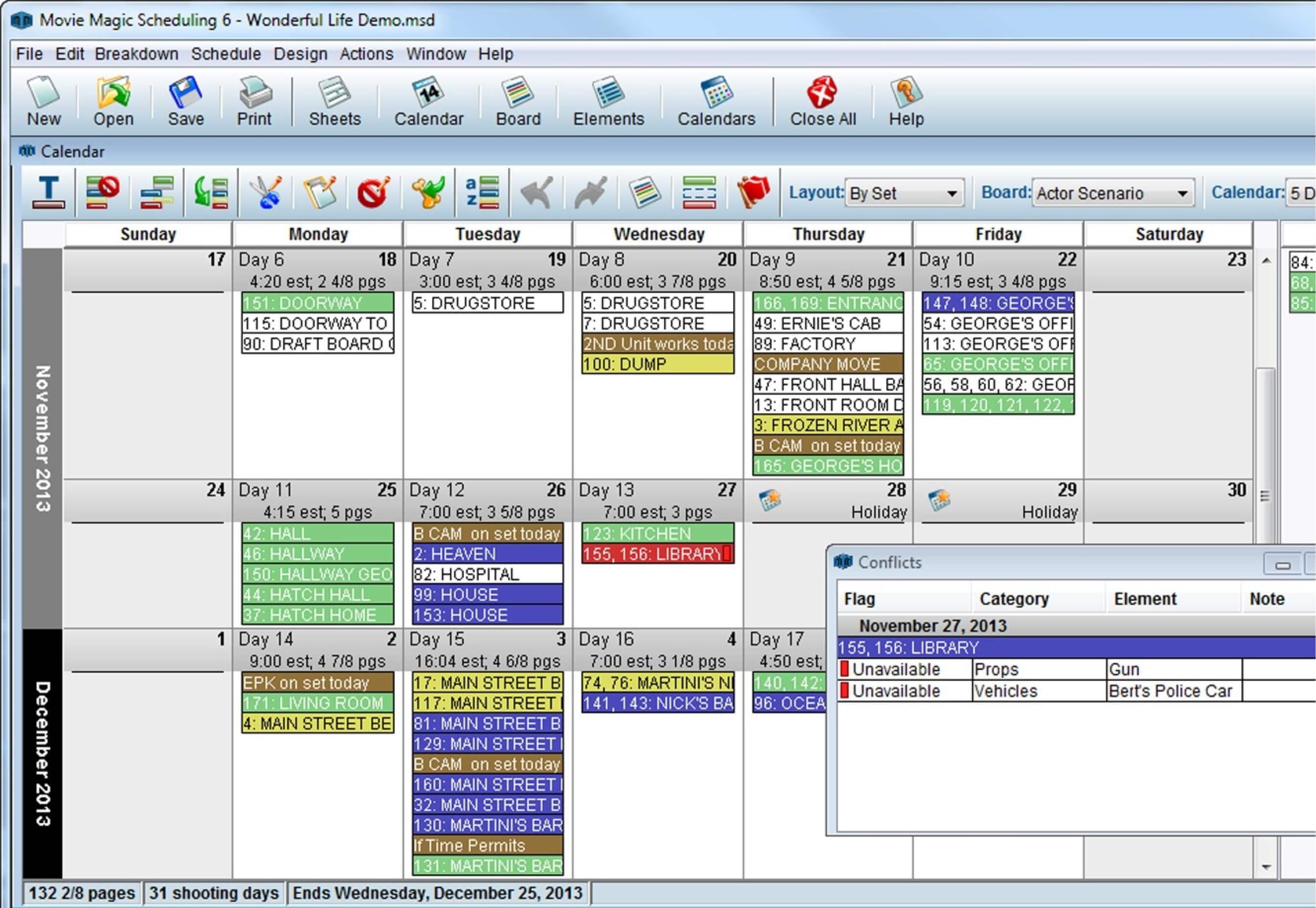 Best Alternative to Movie Magic Sceduling 6 - Production Calendar