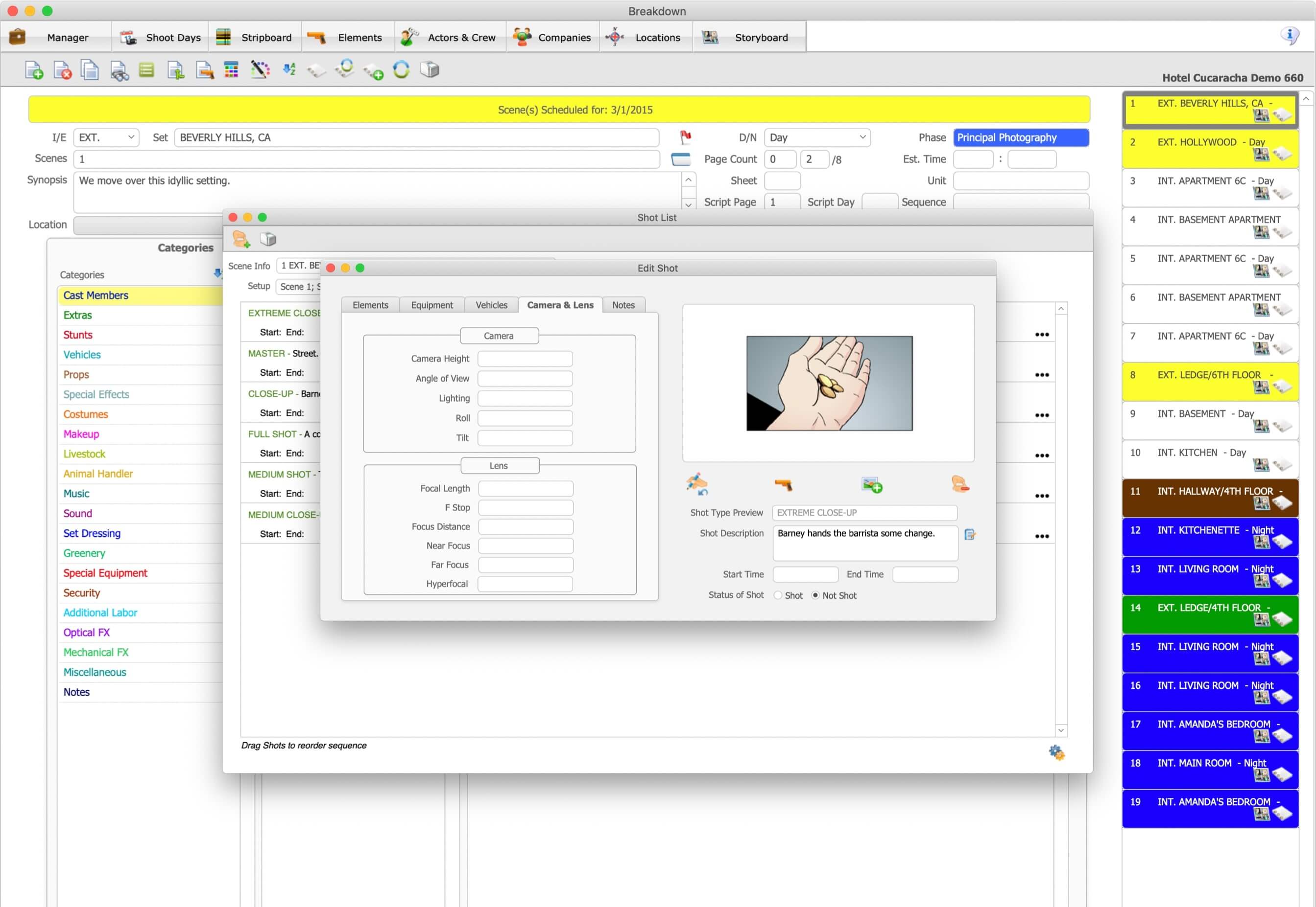 Jungle Software Gorilla 6 vs. StudioBinder - How to Make a Shot List