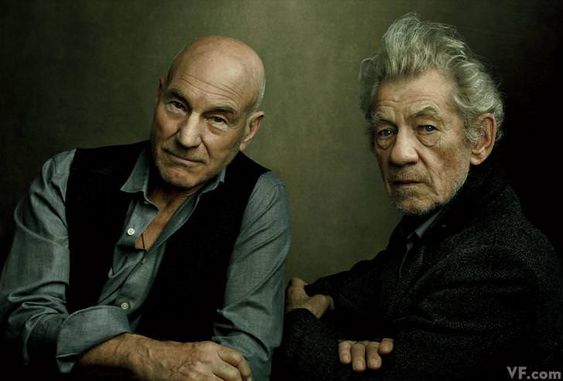 What are Full Frame Cameras Patrick Stewart and Ian McKellen photographed by Annie Leibovitz