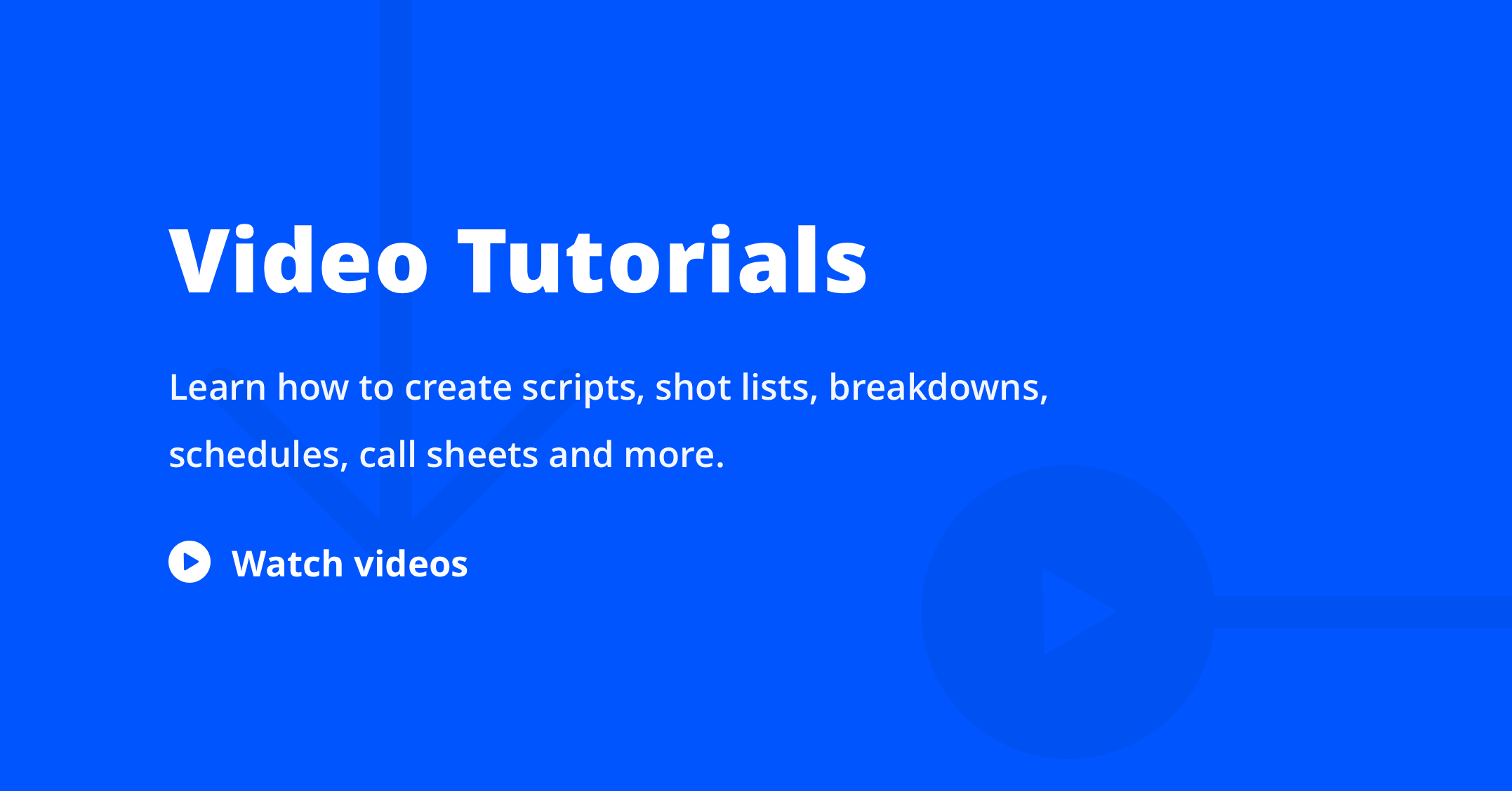 Blog Index - Product - StudioBinder Video Tutorials