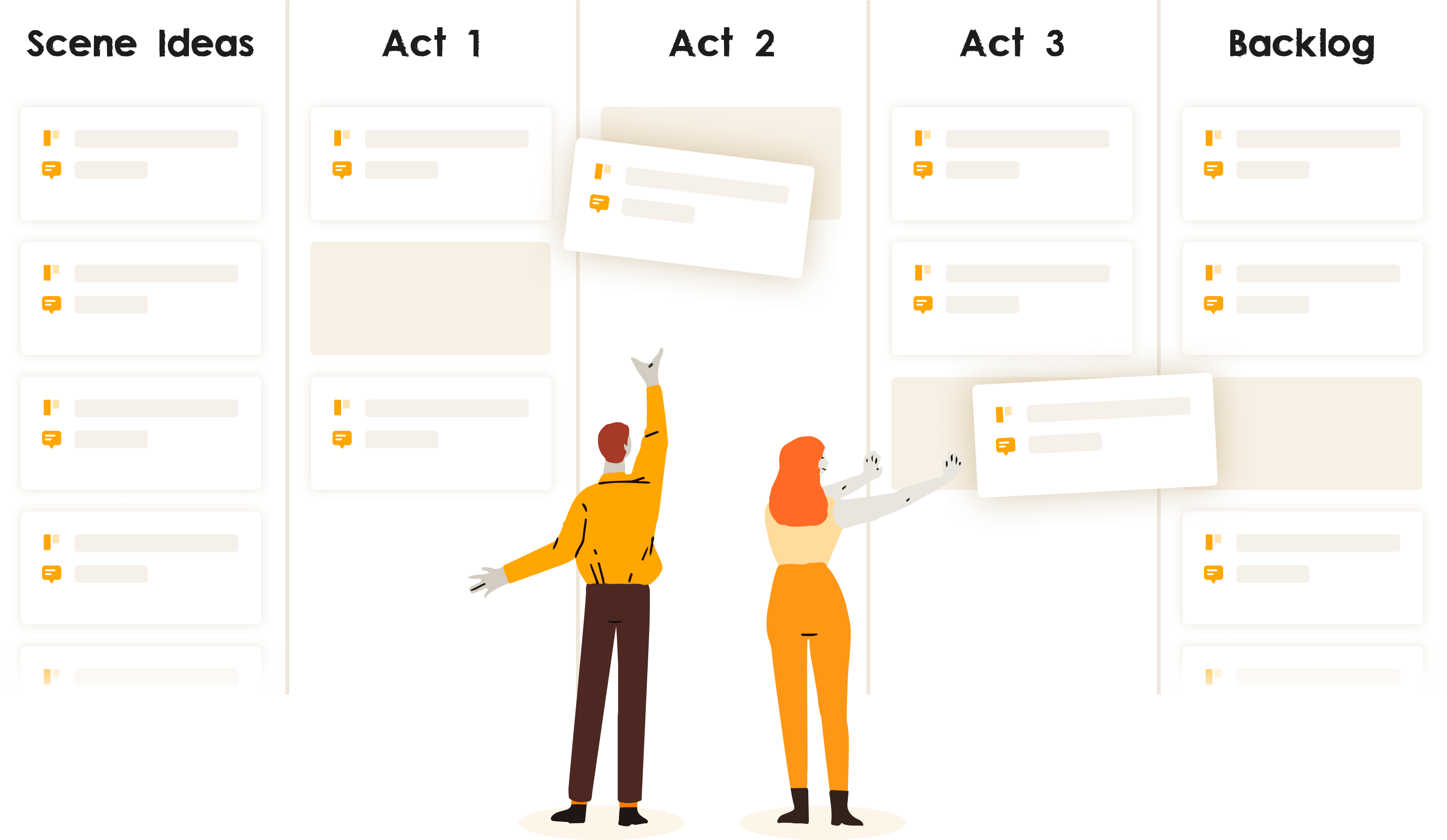 characters script story outline