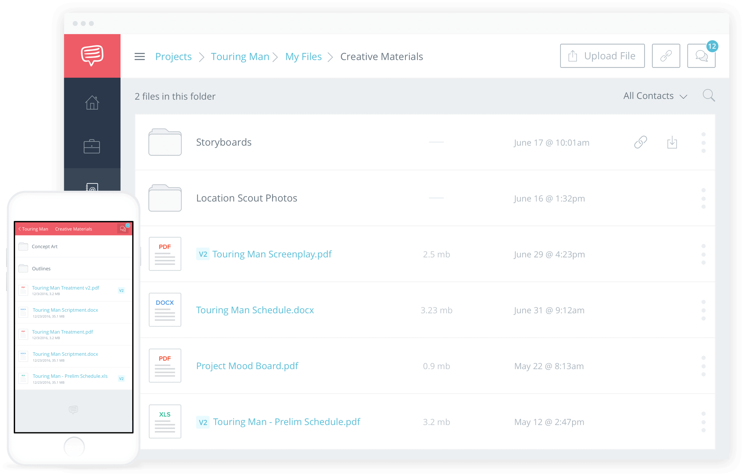 StudioBinder Production Schedule Software - Secure File Sharing for Corporate Video Production - Video TV and Film Production Management Software