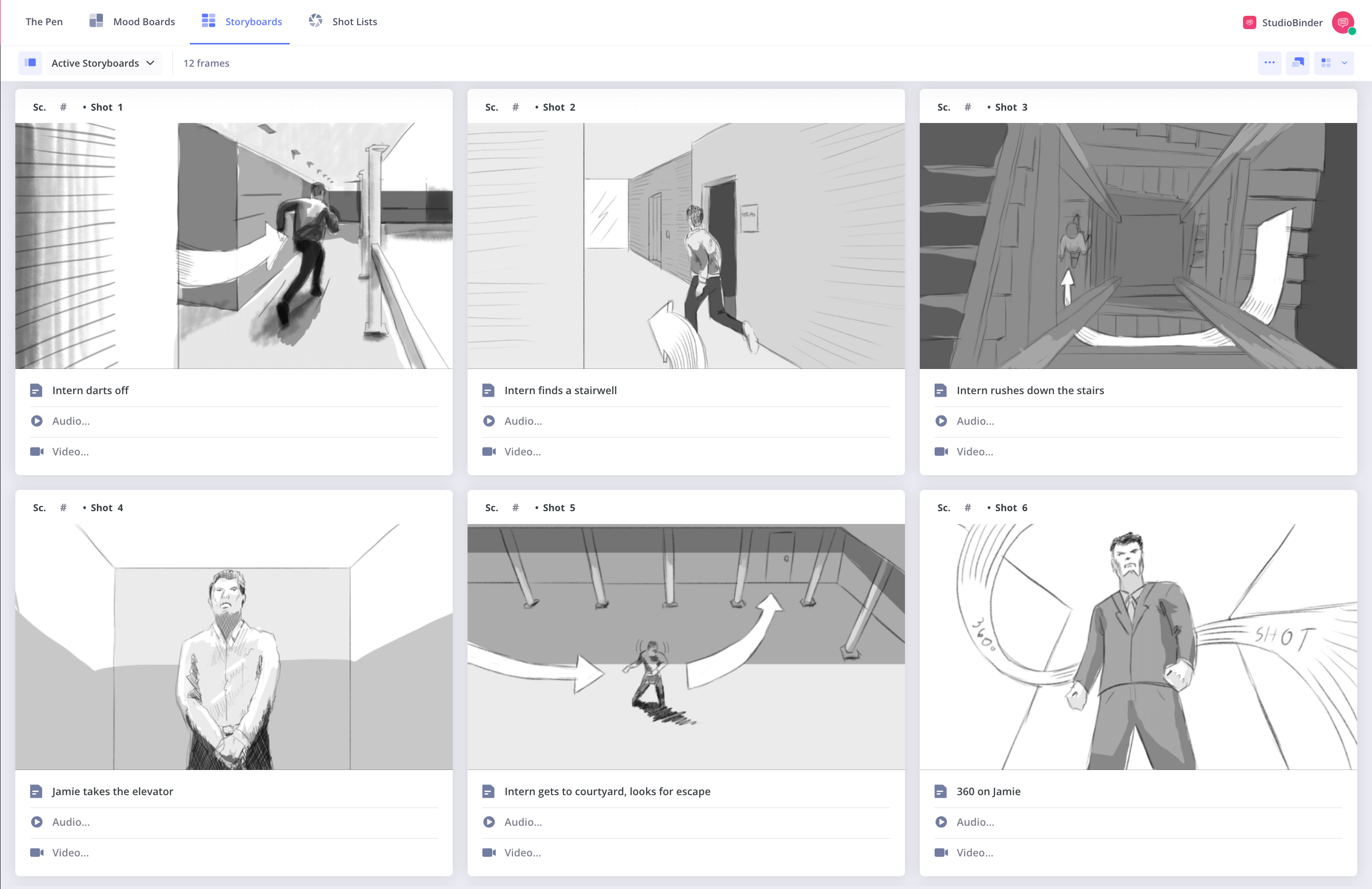 The Pen Storyboard StudioBinder Storyboarding Software