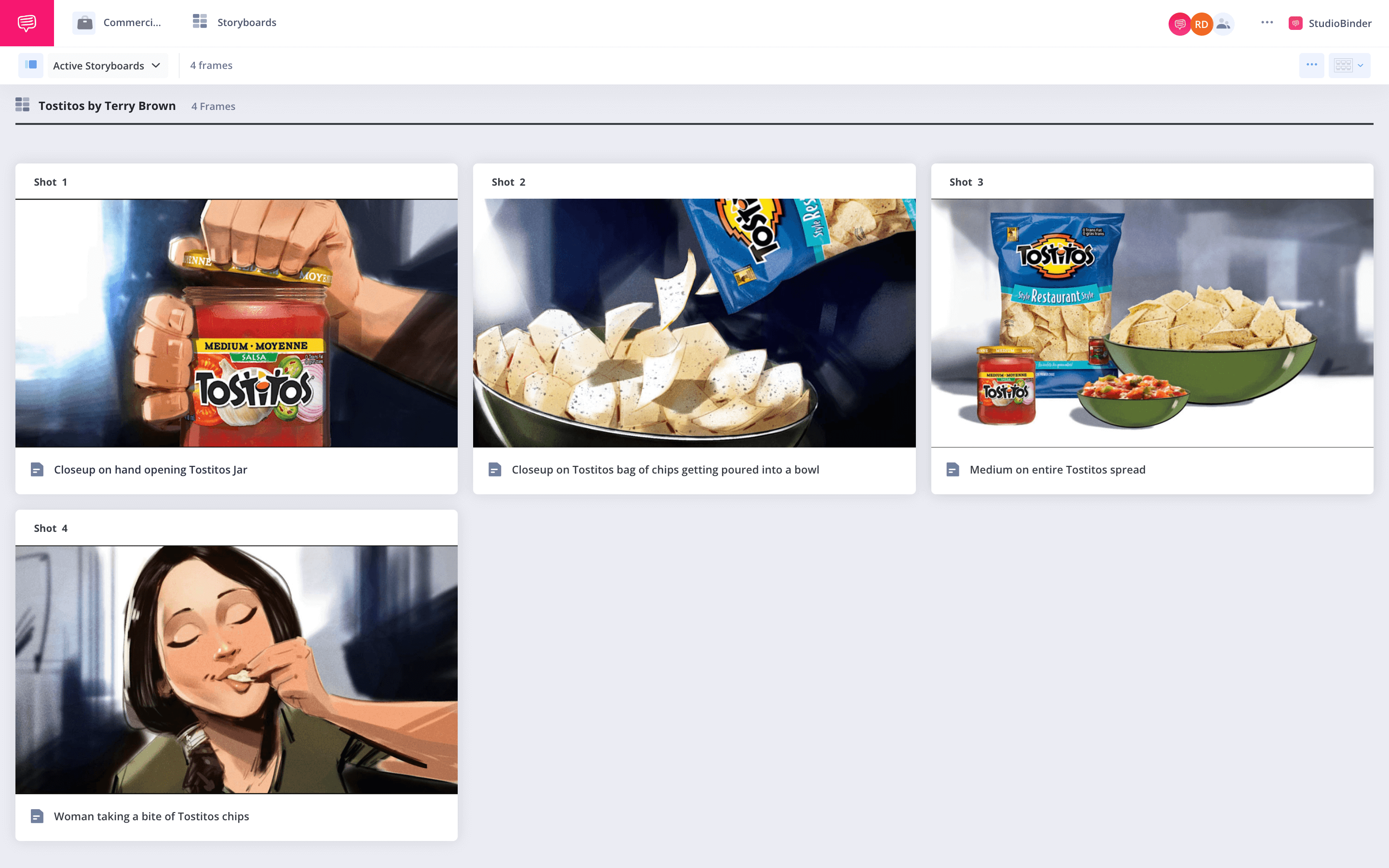 Tostitos Storyboard StudioBinder Storyboarding Software